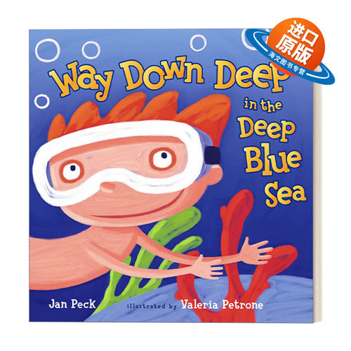 英文原版 Way Down Deep in the Deep Blue Sea 在深蓝色海洋的深处  精装绘本 英文版 进口英语原版书籍