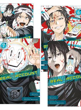 英文原版 Real Account 真实账号5-8册 悬疑冒险无限流漫画 渡边静 英文版 进口英语原版书籍