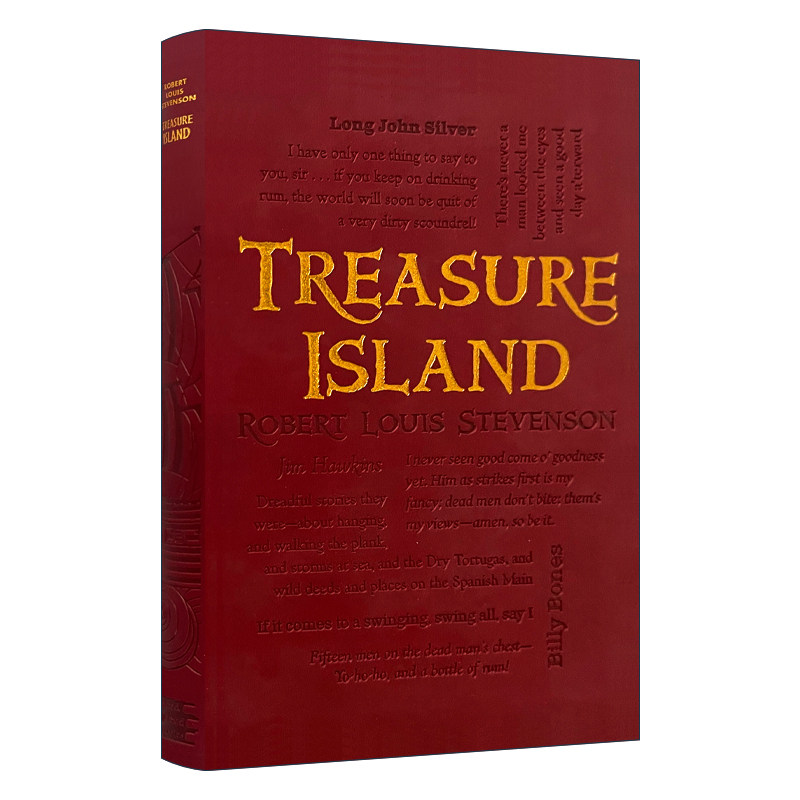 英文原版 Treasure Island 金银岛 软精装皮质封面词云经典 Word Cloud Classics 英文版 进口英语原版书籍