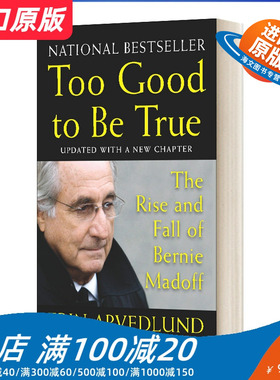 英文原版 Too Good to Be True the Rise and Fall of Bernie Madoff 太好而不真实 伯尼·麦道夫的兴衰 英文版 进口英语原版书籍