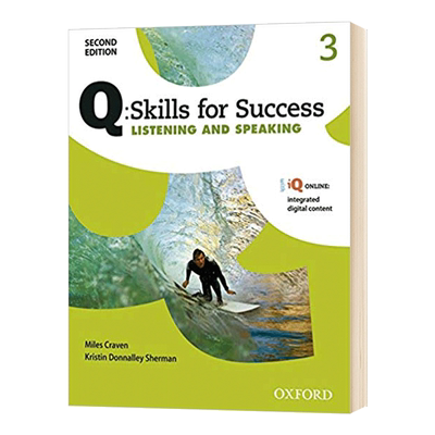 牛津学术成功系列听说教材3级 英文原版 Oxford Q Skills for Success Listening and Speaking 3 英文版进口英语词汇语言学习书籍