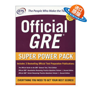 英文原版 Official GRE Super Power Pack 美国研究生入学考试考试指南3本套装 英文版 进口英语原版书籍