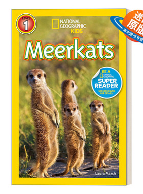 英文原版 National Geographic Kids Readers L1 Meerkats 国家地理儿童分级读物第1级 猫鼬 英文版 进口英语原版书籍