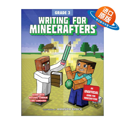 英文原版 Writing for Minecrafters Grade 3 我的世界 英语写作3年级 帮助孩子提高语言技能 非官方手册 英文版 进口英语原版书籍