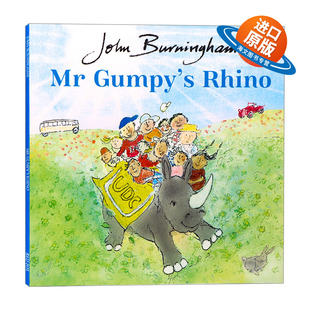英文版 书籍 犀牛 约翰·伯明翰绘本 甘伯伯 Gumpy Rhino 进口英语原版 英文原版 和甘伯伯去游河作者