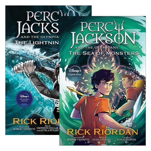 英文原版 Percy Jackson and the Olympians 波西杰克逊与奥林匹斯 漫画版2册 Rick Riordan 英文版 进口英语原版书籍
