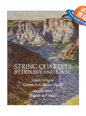 英文原版 String Quartets by Debussy and Ravel 德彪西与拉威尔弦乐四重奏 G小调 F大调 英文版 进口英语原版书籍