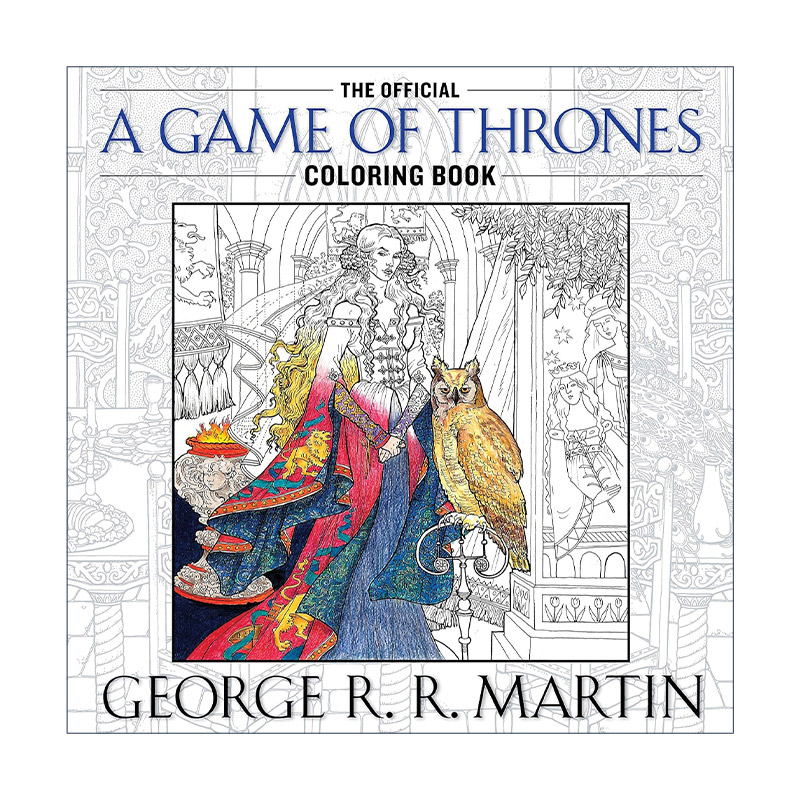 英文原版 The Official A Game of Thrones Coloring Book冰与火之歌权力的游戏涂色书英文版进口英语原版书籍