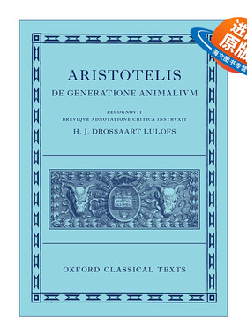 英文原版 On the Generation of Animals De Generatione Animalium 亚里士多德 动物繁殖 牛津古典文本系列 精装进口英语原版书籍