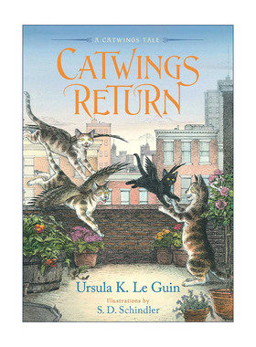 英文原版 Catwings Return 长翅膀的猫2 飞猫归来 厄休拉勒古恩 英文版 进口英语原版书籍