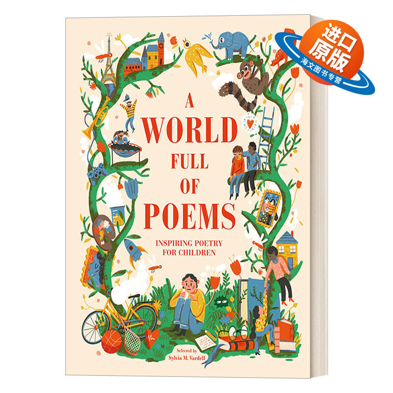 英文原版 A World Full of Poems 全球的诗句 儿童诗歌韵律启蒙插图文学 DK出版 美版 精装 7-9岁 英文版 进口英语原版书籍