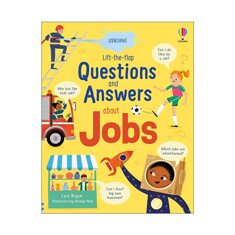 英文原版 Usborne Lift-the-flap Questions and Answers about Jobs 尤斯伯恩你问我答翻翻书 工作 儿童科普百科纸板书绘本