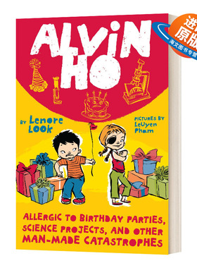 英文原版 Alvin Ho Allergic to Birthday Parties 胆小鬼阿文3 英文版 进口英语原版书籍儿童外文书