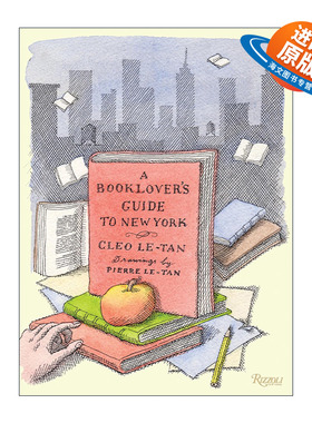英文原版 A Booklover's Guide to New York 纽约书迷指南 旅游 精装 插画家Pierre Le-Tan 英文版 进口英语原版书籍