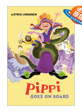 英文原版 Pippi Goes on Board 长袜子皮皮系列 皮皮上船啦 儿童经典小说 精装 Astrid Lindgren 英文版 进口英语原版书籍