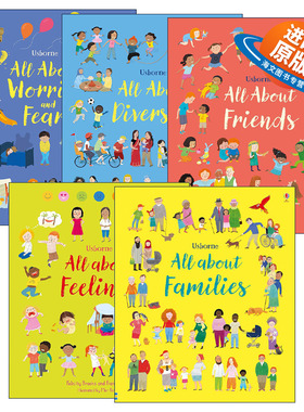 英文原版 All About Feelings/Families/Friends/Diversity/Worries and Fears5册 儿童情商培养启蒙精装绘本 英文版 进口原版书籍