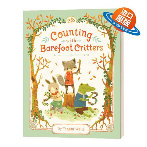 英文原版 Counting With Barefoot Critters 会计算的小动物 低幼绘本 纸板书 英文版 进口英语原版书籍儿童外文书