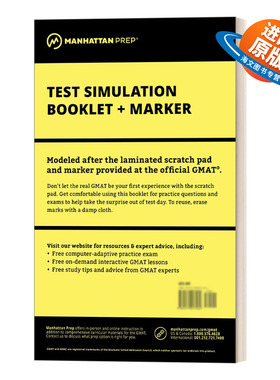英文原版 Manhattan Prep GMAT Test Simulation Booklet 曼哈顿GMAT考试模拟手册 英文版 进口英语原版书籍