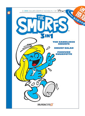 英文原版 The Smurfs 3-in-1 Vol.9 蓝精灵3合1全彩漫画9 三个故事合辑 英文版 进口英语原版书籍