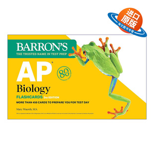 英文原版 AP Biology Flashcards Second Edition 巴朗AP生物学备考闪卡  更新版第2版 含环扣 英文版 进口英语原版书籍