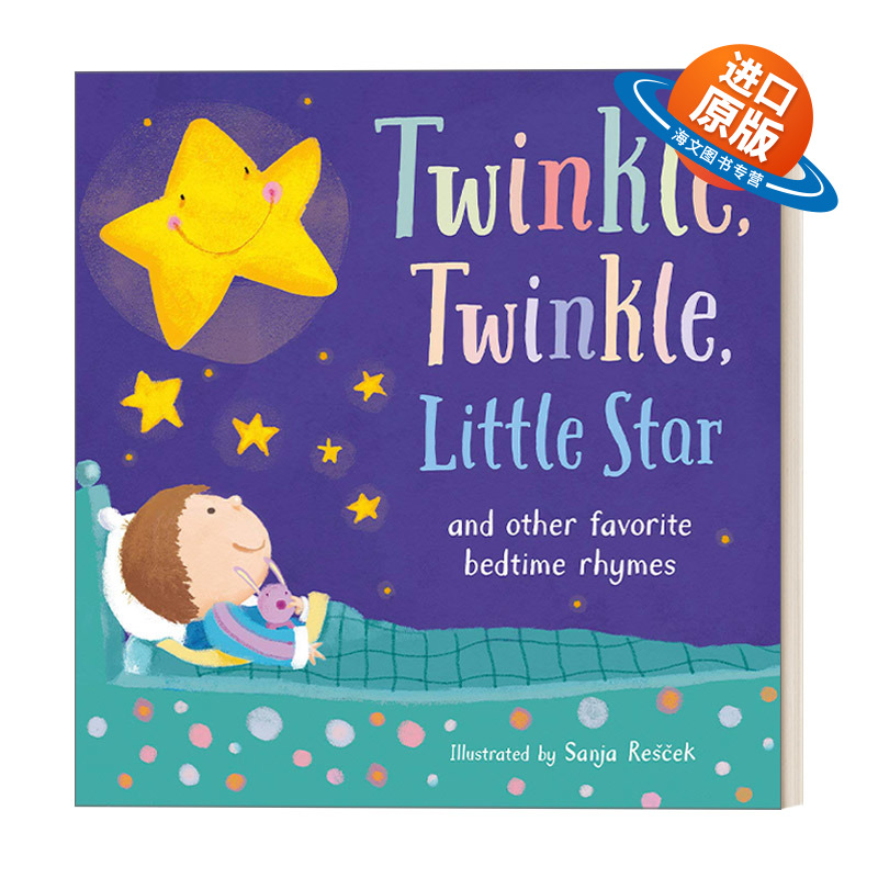 英文原版 Twinkle  Twinkle  Little Star 一闪一闪小星星 2-5岁儿童睡前哄睡童谣绘本 Sanja Rescek 英文版 进口英语原版书籍