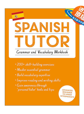 原版 Teach Yourself Spanish Tutor Grammar and Vocabulary Workbook 自学西班牙语 语法和词汇练习 进口原版书籍