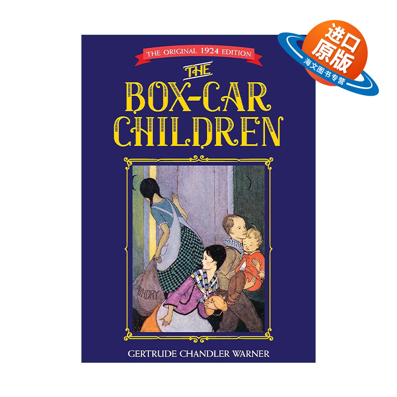 英文原版 The Box-Car Children 棚车少年 1924年原版 精装收藏版 Gertrude Chandler Warner 英文版 进口英语原版书籍