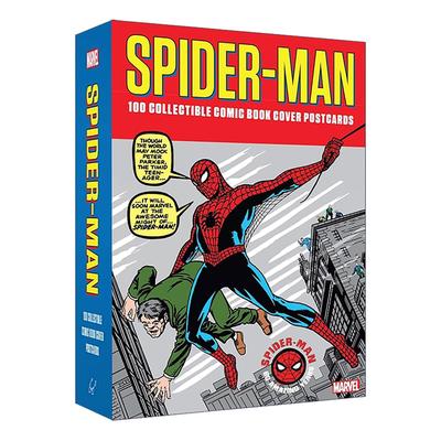 英文原版 Spider-Man 100 Collectible Comic Book Cover Postcards 蜘蛛侠 100张漫画封面明信片 英文版 进口英语原版书籍