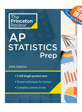 英文原版 Princeton Review AP Statistics Prep 20th Edition 普林斯顿评论AP统计学 第20版 2024 英文版 进口英语原版书籍