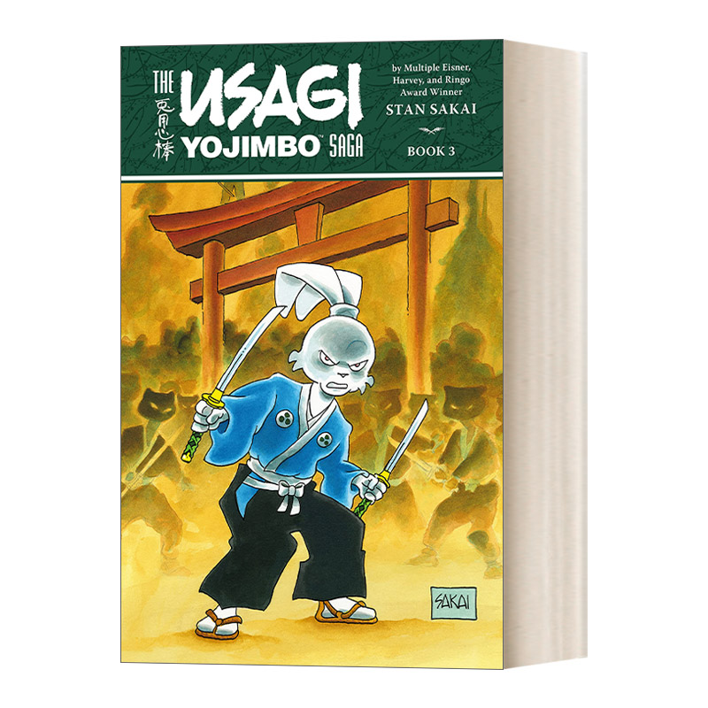 英文原版 Usagi Yojimbo Saga Volume 3 Second Edition兔子武士第3卷第二版 Stan Sakai英文版进口英语原版书籍