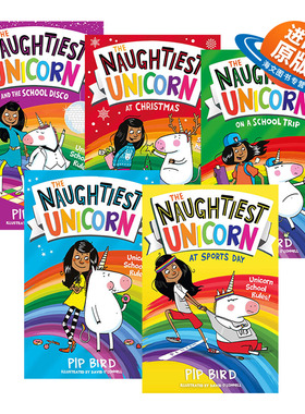 淘气的独角兽系列5册 英文原版 The Naughtiest Unicorn 儿童幽默搞笑故事书 章节书 英文版进口儿童校园漫画文学小说 Pip Bird
