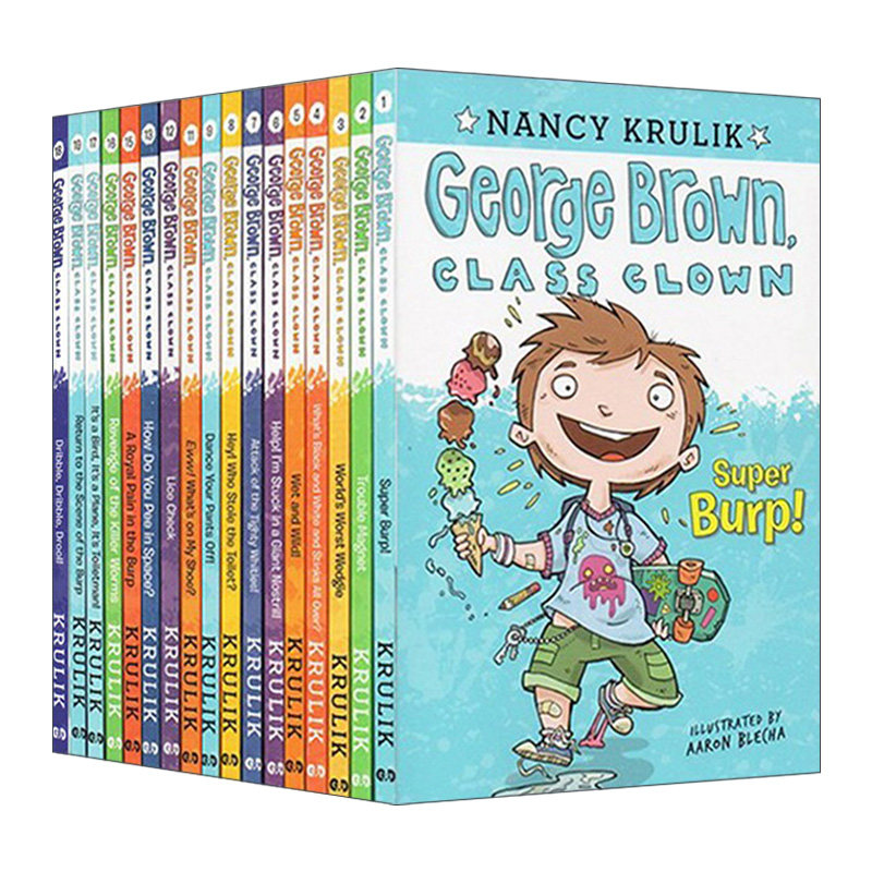 英文原版 george brown  class clown 乔治布朗系列17册 校园搞笑王