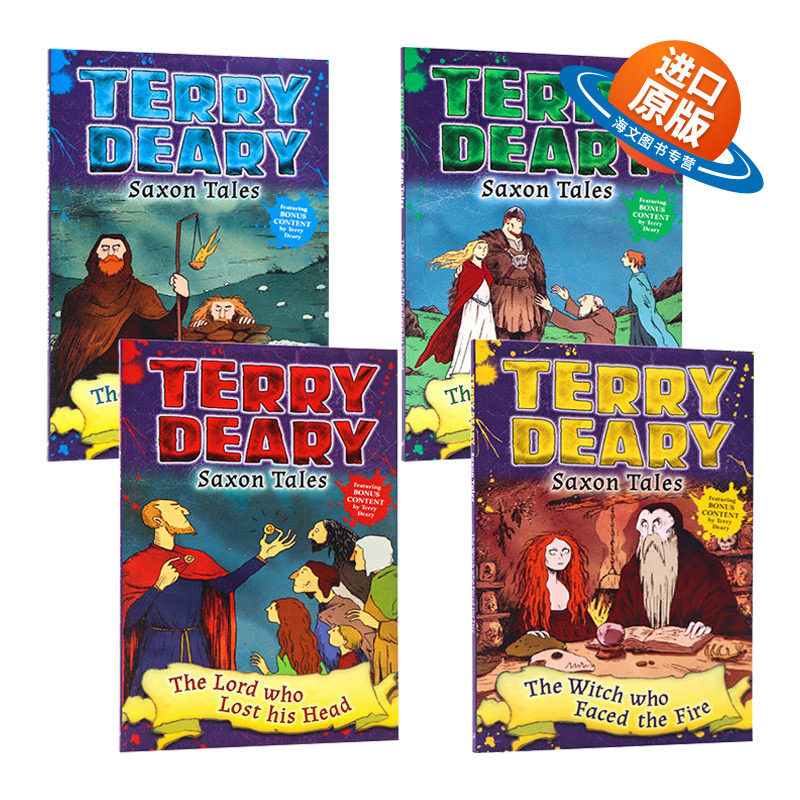 英文原版 Terry Deary's Historical Talesy Saxon Tales 撒克逊人的故事4册 儿童章节小说故事书 英文版 进口英语原版书籍