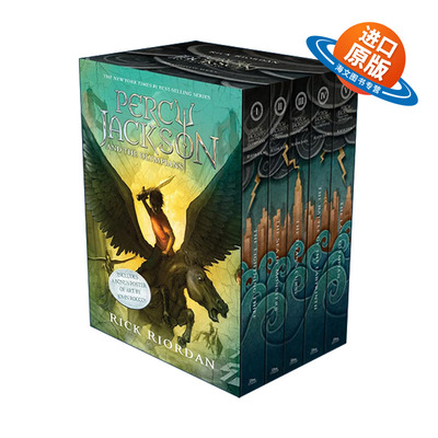 英文原版 Percy Jackson and the Olympians 5 Book Paperback Boxed Set 波西杰克逊 系列1-5 平装套装 英文版 进口英语原版书籍