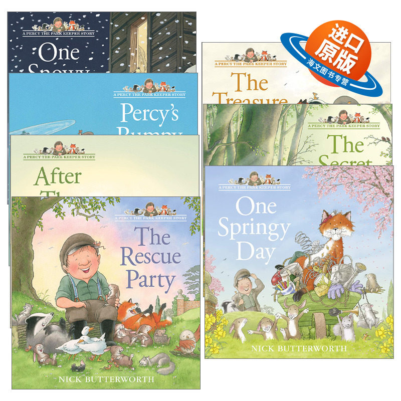英文原版绘本 Percy the Park Keeper 帕西爷爷的爱心公园系列7册 儿童英语启蒙 睡前故事书 英文版 进口英语原版书籍