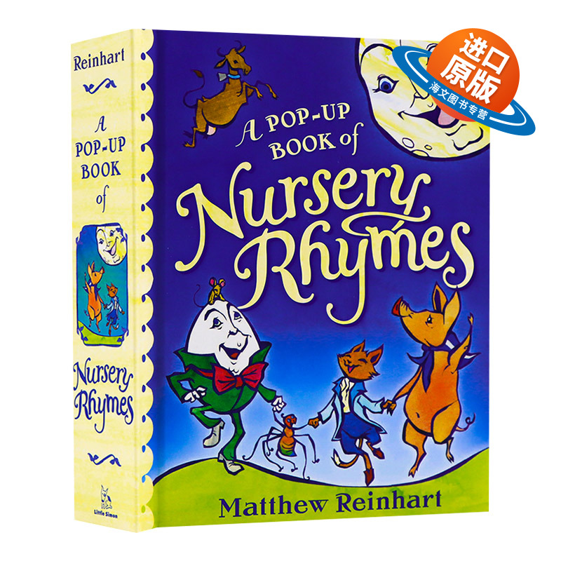 经典儿歌童谣立体书 英文原版绘本 A Pop Up Book of Nursery Rhymes 趣味认知英语图画书 英文版进口原版书籍 Matthew Reinhart