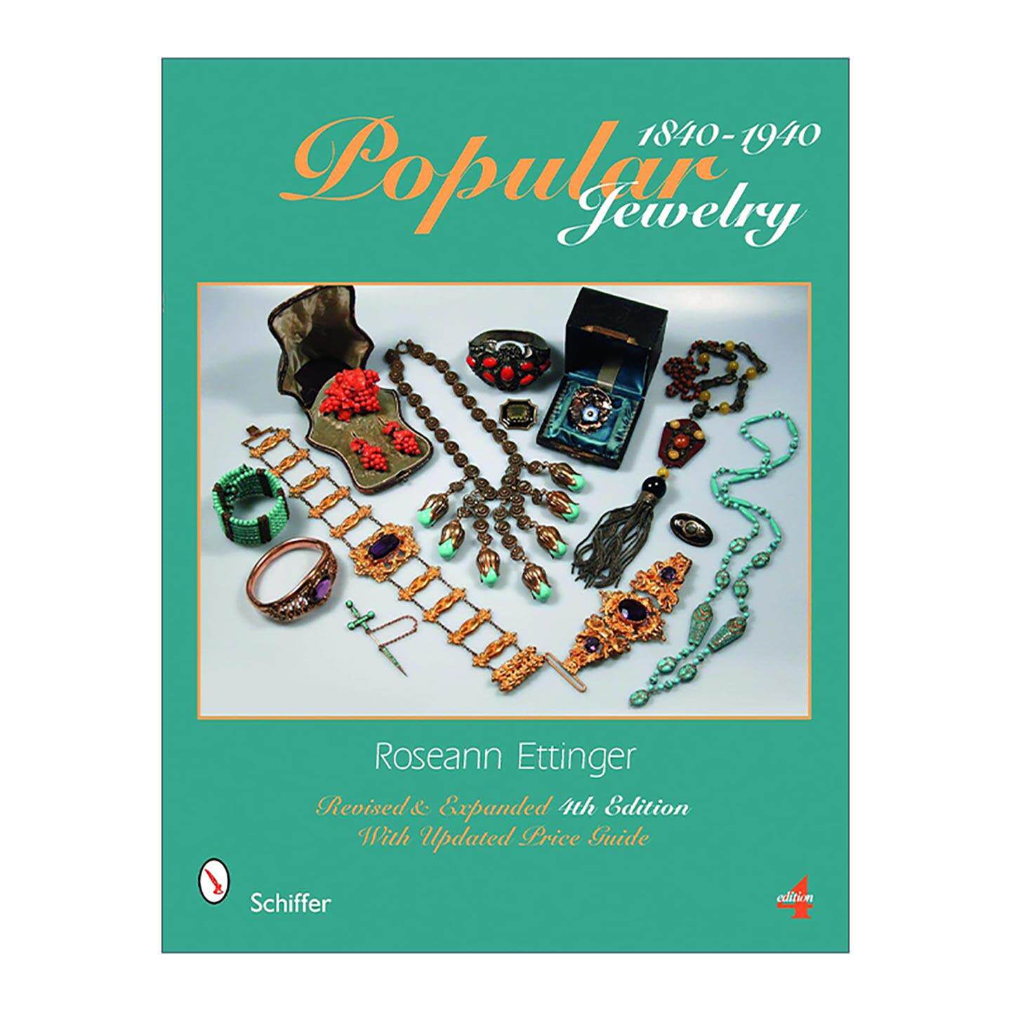 英文原版 Popular Jewelry 1840-1940 流行珠宝首饰 修订版 维多利亚与爱德华时代 古董装饰艺术设计 收藏插图指南 进口英语书籍