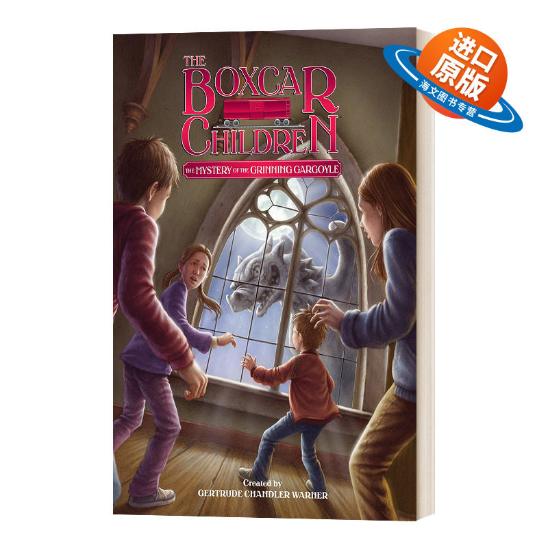 英文原版 The Mystery of the Grinning Gargoyle 咧嘴笑的石像鬼之谜 棚车少年137 The Boxcar Children Mysteries 进口英语书籍