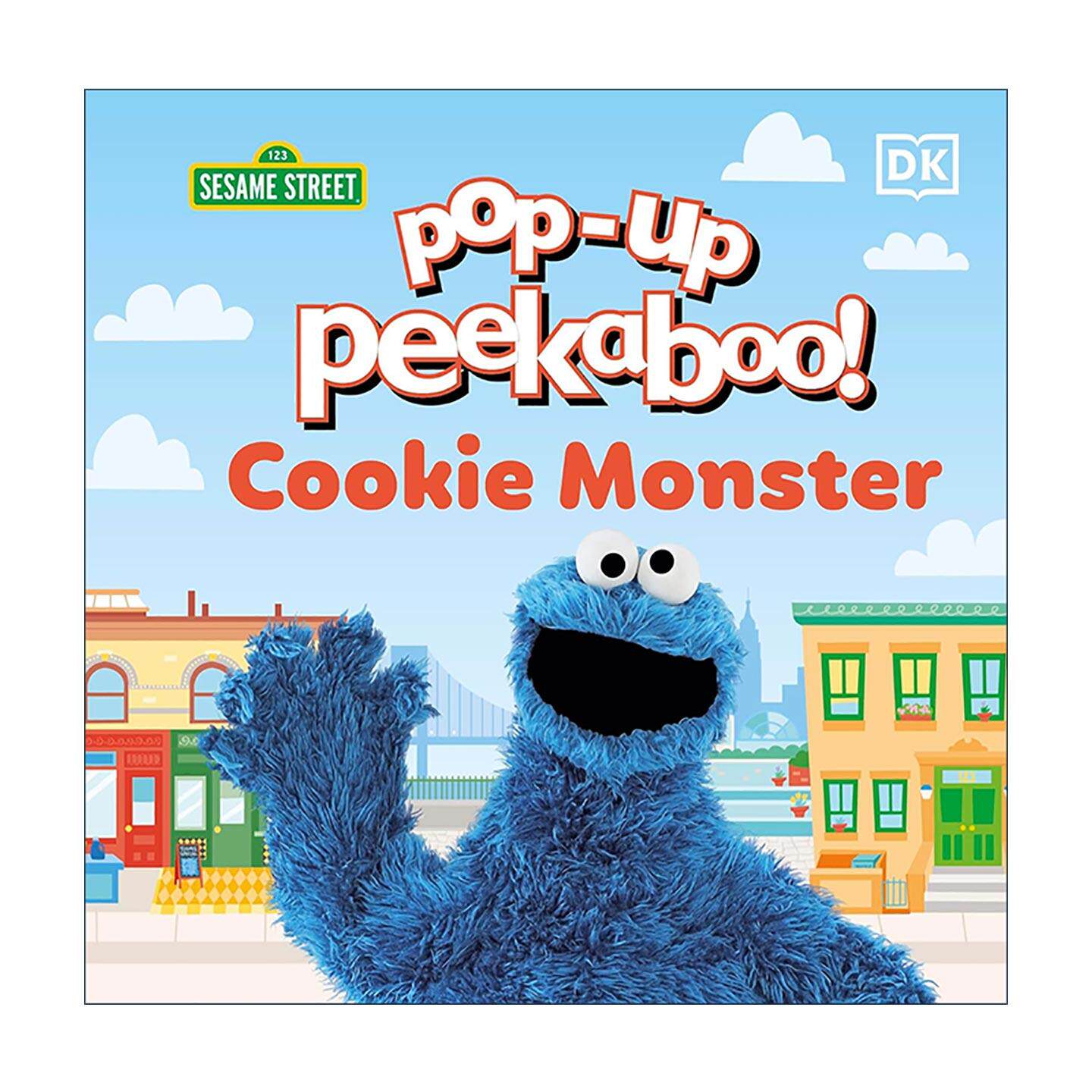 英文原版 Pop-Up Peekaboo Sesame Street Cookie Monster躲猫猫立体纸板书 芝麻街饼干怪兽找朋友 DK儿童启蒙认知趣味绘本 英文版