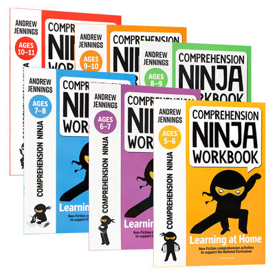 英文原版 Comprehension Ninja Workbook 忍者阅读理解练习册系列6本合售 儿童英语早教启蒙教材练习册 英文版 进口英语原版书籍