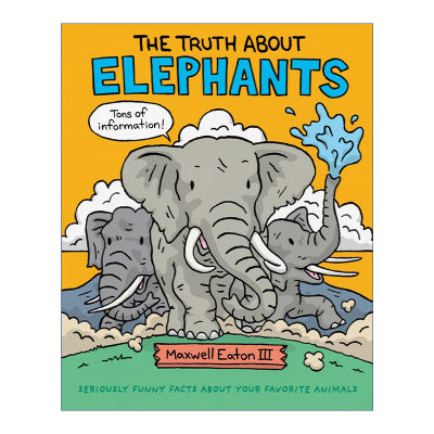 英文原版 The Truth About Elephants 关于大象的真相 动物的有趣事实 精装科普绘本 全彩漫画 英文版 进口英语原版书籍