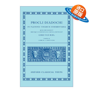英文原版 Proclus Commentary on Timaeus Book 2 普罗克鲁斯 论柏拉图蒂迈欧篇 卷二 精装 英文版 进口英语原版书籍