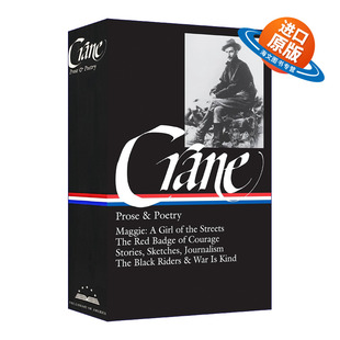 Prose 英文版 书籍 Crane Stephen 斯蒂芬·克莱恩 LOA Poetry 精装 小说 进口英语原版 散文和诗歌 英文原版