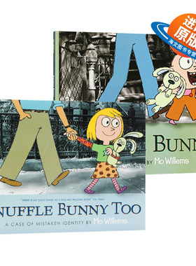古纳什小兔系列2本套装 英文原版 Knuffle Bunny 凯迪克获奖绘本 儿童英语图画故事书 Mo Willems 莫威廉斯英文版进口亲子读物书籍