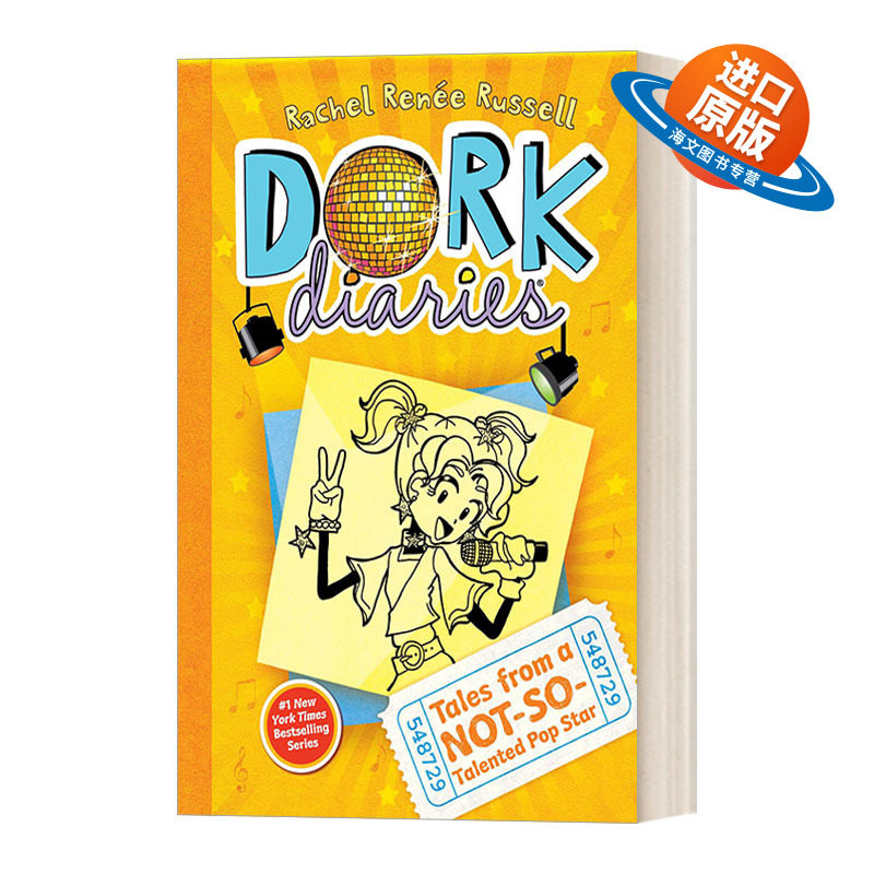 英文原版 Dork Diaries 3 Tales from a Not-So-Talented Pop Star 怪诞少女日记3 精装 英文版 进口英语原版书籍