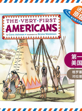 英文原版绘本 The Very First Americans Grosset & Dunlap All Aboard Book 第一个美国人 英文版 进口英语原版书籍儿童外文书