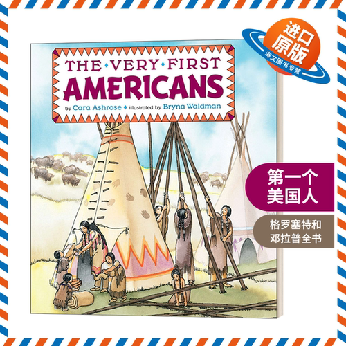 英文原版绘本 The Very First Americans Grosset & Dunlap All Aboard Book 第一个美国人 英文版 进口英语原版书籍儿童外文书