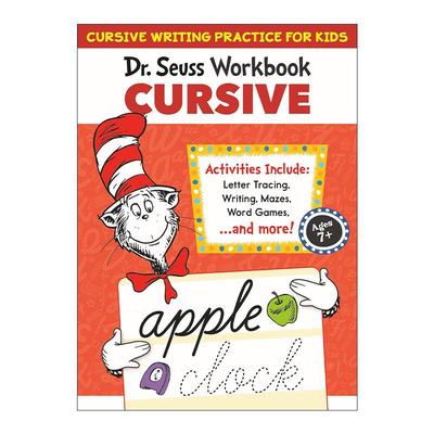 英文原版 Dr. Seuss Cursive Workbook 苏斯博士连笔手写体练习册 儿童书法初学者指南 控笔 英文版 进口英语原版书籍