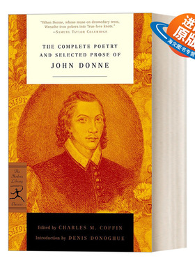 英文原版 The Complete Poetry and Selected Prose of John Donne Modern Library Classics 进口英语原版书籍