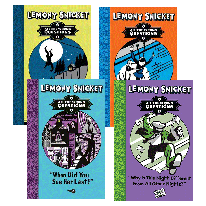 墨渍镇谜团4册 英文原版 Shouldn't You Be in School 儿童侦探章节书 Lemony Snicket 英文版进口原版英语书籍
